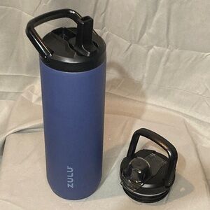 Zulu Blue 24oz Water Bottle with 2 Lids